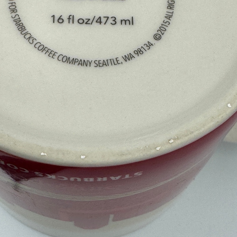 Starbucks Singapore Global Icon Series Coffee Mug 16oz Red Cream Skyline 2015 - Picture 10 of 16